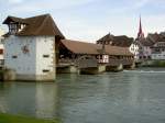 Bremgarten, Reussbrcke, Holzkonstruktion von 1544 bis 1549 (07.06.2012)