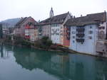 Laufenburg, historische Huser entlang der Fischergasse (31.12.2018)