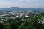 Lenzburg, Aussicht vom Schloberg auf die Stadt (07.06.2012)