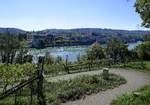 Rheinfelden AG, Blick vom deutschen Ufer ber den Rhein auf Rheinfelden in der Schweiz, Sept.2019