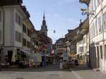 Zofingen, Vordere Hauptgasse mit Turm der Ref.