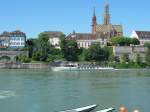 Vom Kleinbasler Ufer ber den Rhein auf das Mnster und pfalz.