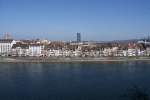 Blick vom Rheinspring in Richtung Messeturm (Basel, 16.03.2014)