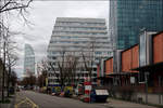 Moderne Architektur in Basel -    In der Mitte die Wohn-und Geschftsberbauung Rosentalstrasse von Morger + Dettli Architekten.