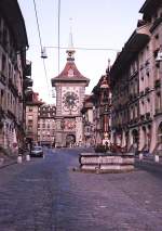 Bern - Kramgasse und Zytglogge.