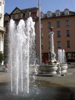 Biel, Wasserspiele am Place Central, Kanton Bern (01.10.2011)