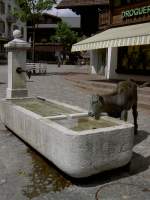 Gstaad, Brunnen am Gstaadplatz (27.05.2012)