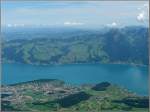 Die Stadt Spiez von Niesen Kulm aus fotografiert am 29.07.08.