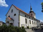 Marly, Kirche Saint Pierre et Paul, erbaut von 1785 bis 1787, erweitert 1878, Kanton Fribourg (28.05.2012)