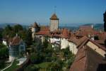 Blick von der Ringmauer in Murten; 21.09.2012