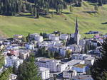 Blick auf das Stadtzentrum von Davos am 11.