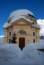 Die eingeschneite San Bernardino Kirche; 09.022014