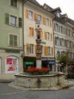 Porrentruy, Schweizer Brunnen von 1558 (08.10.2012)