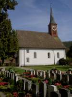 Lhningen, Reformierte Kirche, erbaut im 16.