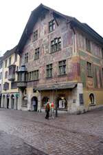 SCHAFFHAUSEN (Kanton Schaffhausen), 16.09.2021, das Haus zum Ritter in der Vordergasse