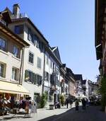 Stein am Rhein, Blick in die Understadt, die Hauptgesch�ftsstra�e der Stadt, Sept.2026