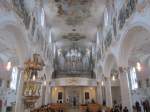 Mariastein, Wallfahrtskirche, neubarocke Ausstattung mit Orgelempore (07.10.2012)