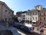 Bellinzona, historische Huser an der Piazza Collegiata (07.10.2019)