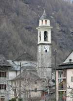 Blick auf Chiesa S.Maria Laurentano in Sonogno/Verzascatal am 09.04.2008