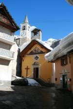 Die Pfarrkirche Santa Maria Assunta in Fusio; 09.03.2014