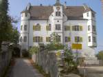 Stettfurt, Schloss Sonnenberg, erbaut 1242, nach einem Brand 1595 von Matthias Hbel neu erbaut, seit 1678 Statthalterei des Klosters Einsiedeln, wird seit 2008   renoviert, Bezirk Frauenfeld