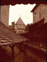 Einblick ins Innere des Chteau de Chillon.