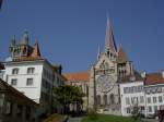 Lausanne, Kathedrale Notre-Dame, erbaut ab 814, Neubau ab 1173 durch Bischof Landry   de Durnes (08.09.2012)