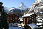Blick ber die Hotels Ambiance und Touring zum Matterhorn.