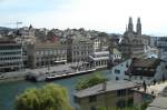 Zrich Blick von der Schipfe auf die Limmat und das Gromnster.