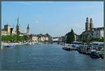 Die Altstadt von Zrich an der Limmat.