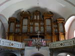 Brezno / Bries, Orgelempore in der Evangelischen Kirche (07.08.2020)
