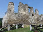 Modry Kamen, Burg Blauenstein, Ruine der gotischen Festung, erbaut von 1245 bis 1272 (27.08.2019)