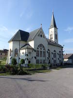 Vychodna, neugotische evangelische Kirche, erbaut von 1926 bis 1927 durch den Architekten Milan Michael Harminc (07.08.2020)
