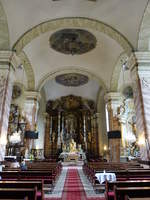 Tvrdosin / Turdoschin, barocker Innenraum der Dreifaltigkeitskirche (06.08.2020)