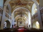 Medzev / Metzenseifen, barocker Innenraum der Pfarrkirche Maria Geburt (30.08.2020)