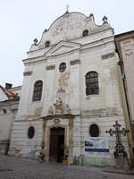 Bratislava, Franziskanerkirche Verkndigung des Herrn, erbaut von 1613 bis 1616 (28.08.2019)