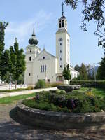 Povazska Bystrica / Waagbistritz, Maria Himmelfahrt Kirche in der Sturova Strae, erbaut im 14.