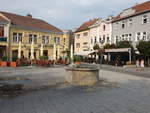 Trencin / Trentschin, Brunnen am Jaselska Namesti (30.08.2019)