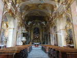 Trencin / Trentschin, barocker Innenraum der Franziskanerkirche (30.08.2019)