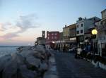 Piran, Abendstimmung an der Uferpromenade, Okt.2004