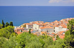 Piran von der Stadtmauer aus gesehen.