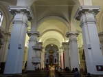Koper, barocker Innenraum der Kathedrale Maria Himmelfahrt, Altarbild Sacra Conversazione  von V.