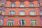 Jugendstil-Fassade in der Reseljeva Cesta in Ljubljana.