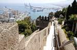 Aussicht auf Mlaga von Castillo de Gibralfaro.