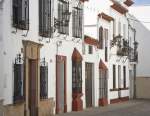 Weisse Huser in Ronda in Andalusien.