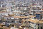 Die Altstadt von Mlaga von Alcazaba aus gesehen.Aufnahme: Juli 2014.