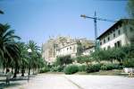 Palma de Mallorca - Kathedrale und Parque del Mar (von Osten), Sommer 1999