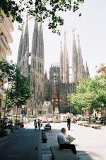 BARCELONA, 16.06.2000, Blick auf die Sagrada Familia