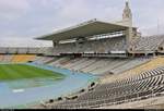 Blick in das Olympiastadion Barcelona (E) (Estadi Olmpic Llus Companys), im Jahr 1992 Austragungsort der Olympischen Sommerspiele.
