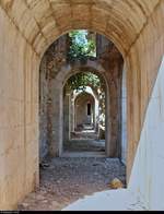 Innenansicht vom Castell de Sant Ferran in Figueres (E), das grte Bauwerk Kataloniens und die grte Festung Europas aus dem 18.